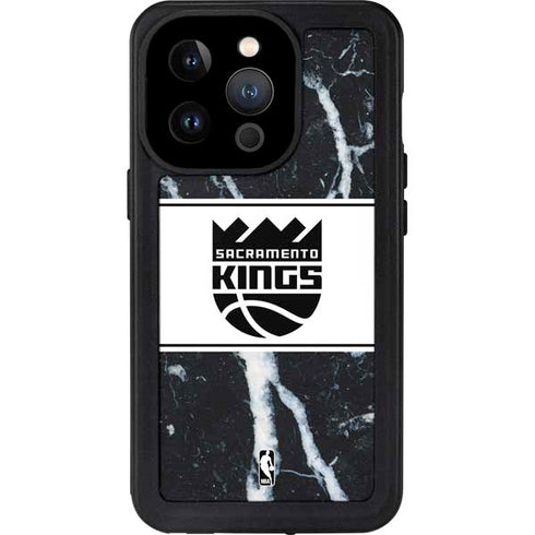 NBA Sacramento Kings Marble iPhone 15 Pro Waterproof Case